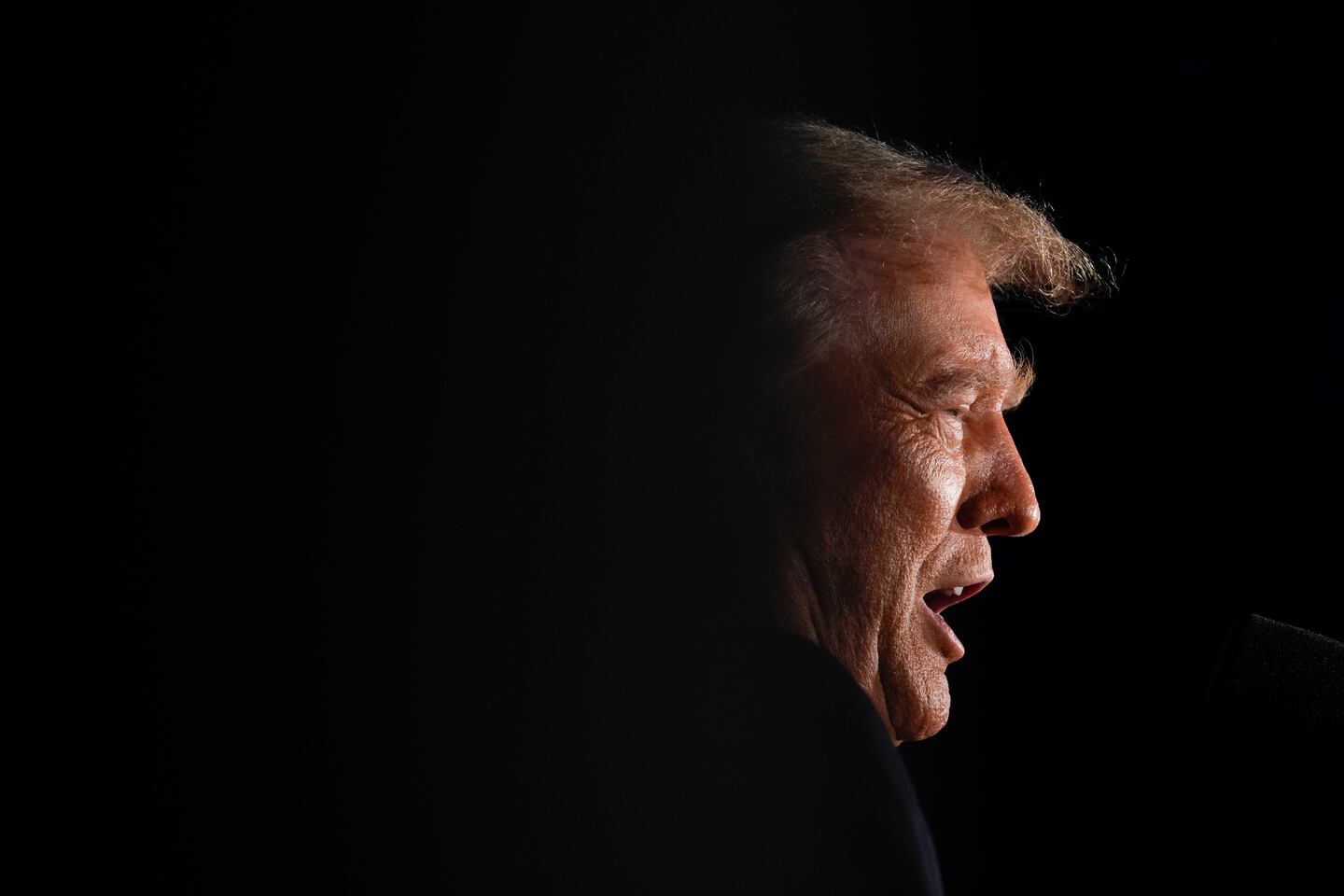 Former president Donald Trump speaks at a campaign event in Portsmouth, N.H., on Wednesday.