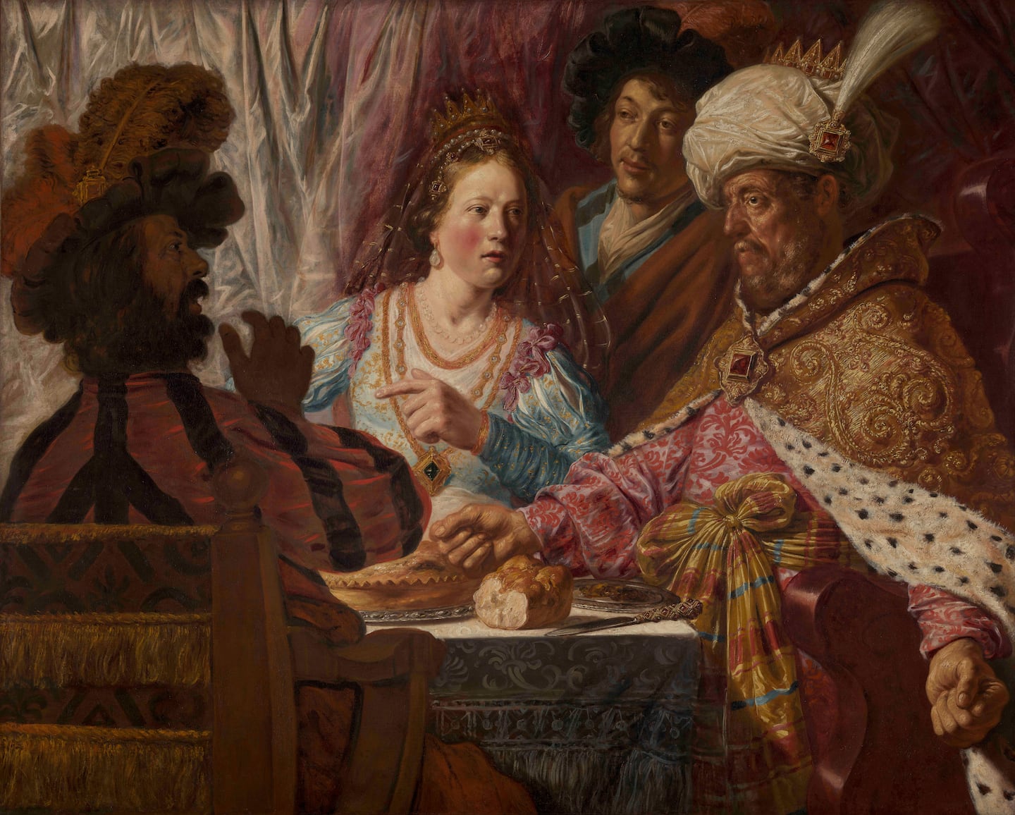 Jan Lievens, "The Feast of Esther," about 1625. 