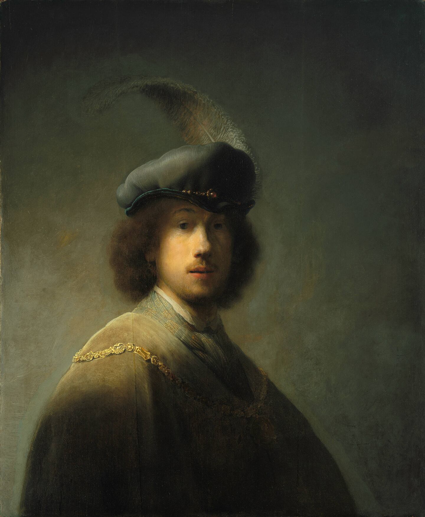 Rembrandt van Rijn, "Self-Portrait, Age 23," 1629. 